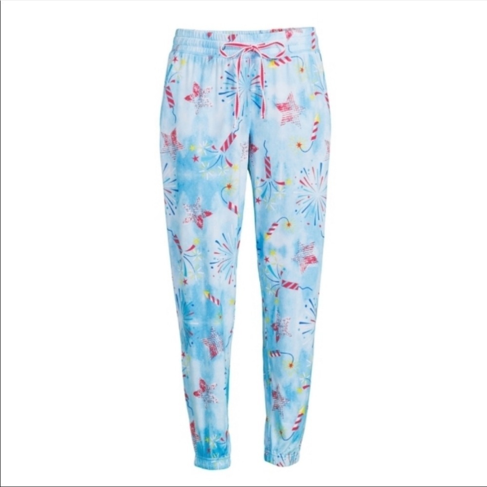 Womens American Jogger Lounge Sleep Pants - Picture 2 of 5